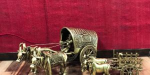 Brass Bullock Cart Showpiece