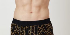 KNG Golden Abstract Printed Trunk