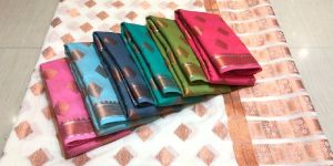 Mercerised Zari Butta Saree