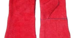 Red Leather Hand Gloves