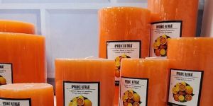 Orange Thick Candle