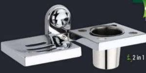 3002 Red Lay Flench Series SS Soap Dish and Toothbrush Holder