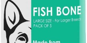 Pack of 5 Large Size Fish Bone Dog Chew