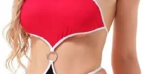 Plain Red Babydoll Dress