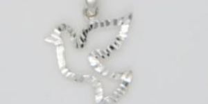 925 Sterling Silver Diamond Cut Charm Pendant