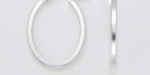 925 Sterling Silver Plain Hoop Earrings