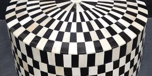 Bone Inlay Round Box