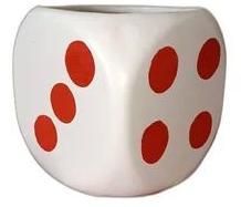 Ceramic Ludo Dice Shaped Planter