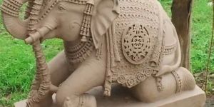 Sandstone Elephant Statue