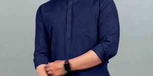 Mens Navy Blue Short Kurta