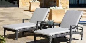 Grey Swimming Pool Lounger