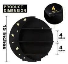 Black Wooden Wall Shelves