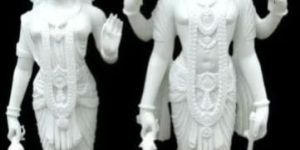 Marble Vishnu Laxmi Statue