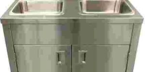 Manual Double Station Scrub Sink