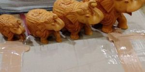 Wooden Carved Elephant Statue