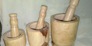 Wooden Mortar Pestle Set