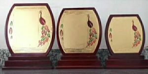Wooden Peacock Trophy