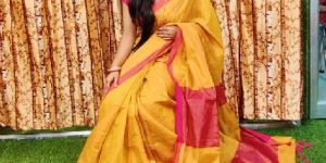 Yellow Tissue Silk Sarees