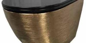 Imported Designer Glossy Matt Silver Golden Wall Hung Bidet