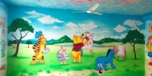 School Wall Cartoon Painting Services