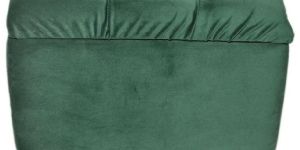 18x30 Inch Square Wooden Pouffe Stool