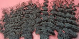 Deep Curly Human Hair Bundle Double Weft Extensions