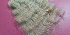 613 Blonde Bundles Raw Wavy Indian Human Hair Extensions