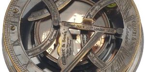 Gilbert & Sons Antique Brass Sundial Compass