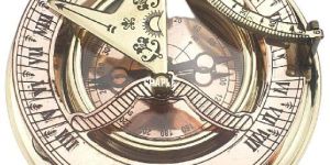 Gilbert & Sons Solid Shiny Brass Antique Compass