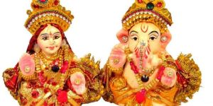 Clay Laxmi Ganesh Statue