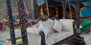 Royal Brown Gold Wooden Swing