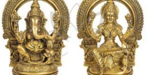 Brass Laxmi Ganesha Idol