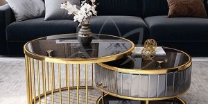 Brass Nesting Coffee Table