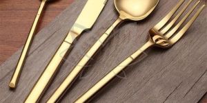 German Brass Cutlery Set