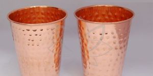 Hammered Copper Long Glass