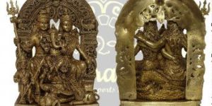 12 Inches Brass Shiva Parivar Statue