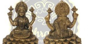 4 Inches Brass Goddess Lakshmi Statue
