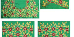 Silk Gota Patti Blouse Material