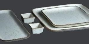 Ceramic Serving Platter Set with Dip Bowl