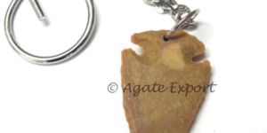 Brown Jasper Arrowheasd Keyrings