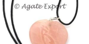 Engraved Reiki Rose Pendants