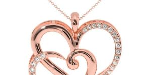 Gold Diamond Pendant for Girl's