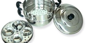 Stainless Steel Idli Cooker (4 Plates)
