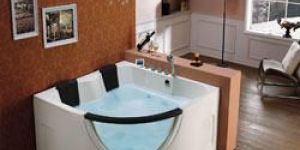 Corner Twin Seater Whirlpool Bathtub