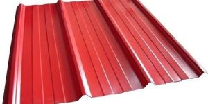 3 Feet Red Color Coated Roofing Sheets
