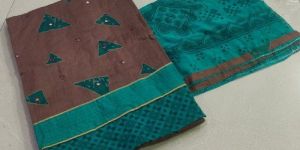Semi-Stitched Fancy Cotton Churidar set