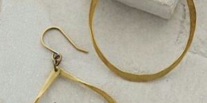Hammered Hoop Earrings