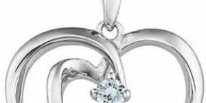 White Gold Heart Diamond Pendant