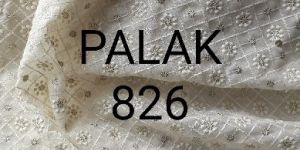 Chikan Embroidery Georgette Fabric