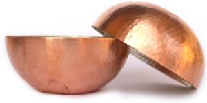 De Kulture Works Handmade Pure Copper Serving Salad Fruit Bowl